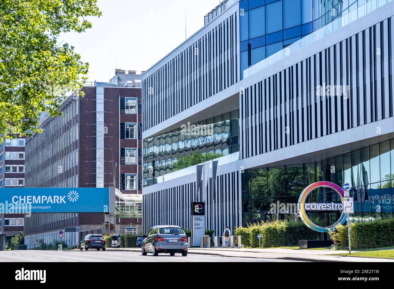 Hauptsitz der Covestro AG in Leverkusen, Chempark, NRW Stockfoto