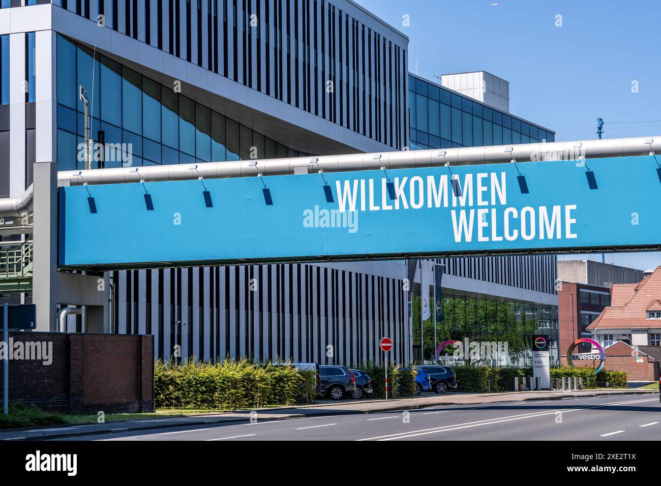 Hauptsitz der Covestro AG in Leverkusen, Chempark, NRW Stockfoto