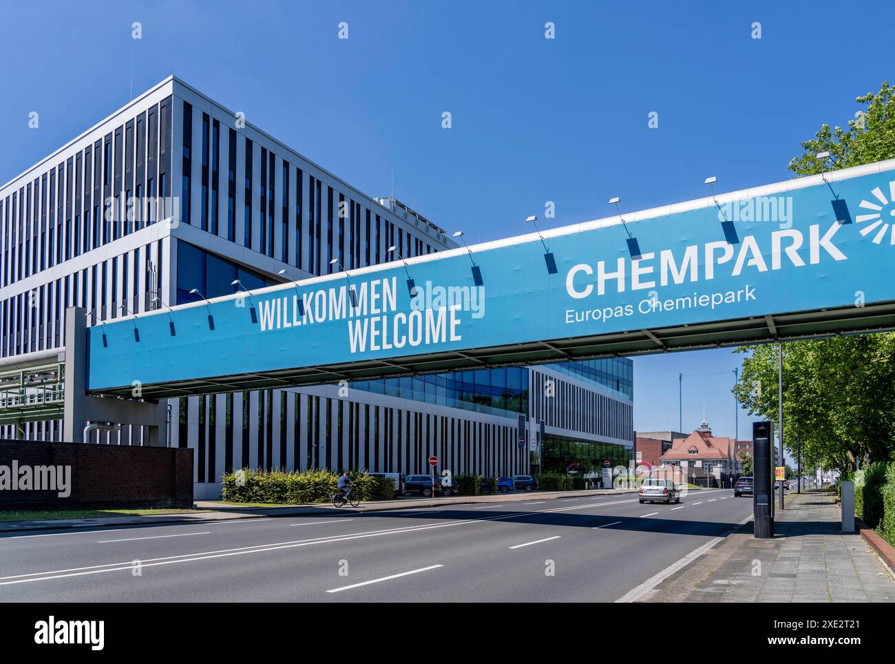 Hauptsitz der Covestro AG in Leverkusen, Chempark, NRW Stockfoto
