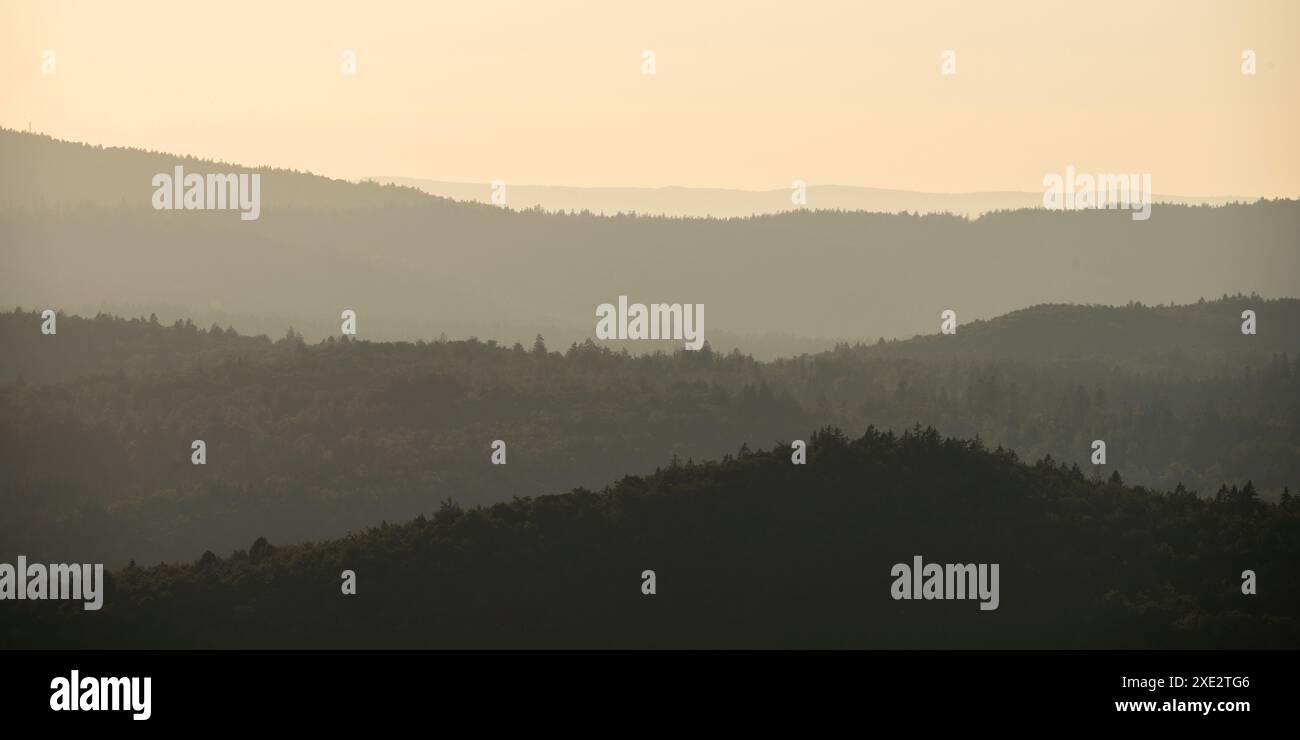 Abendliche Atmosphäre im Bergdorf WaldhÃ¤user, Nationalpark Bayerischer Wald 5 Stockfoto