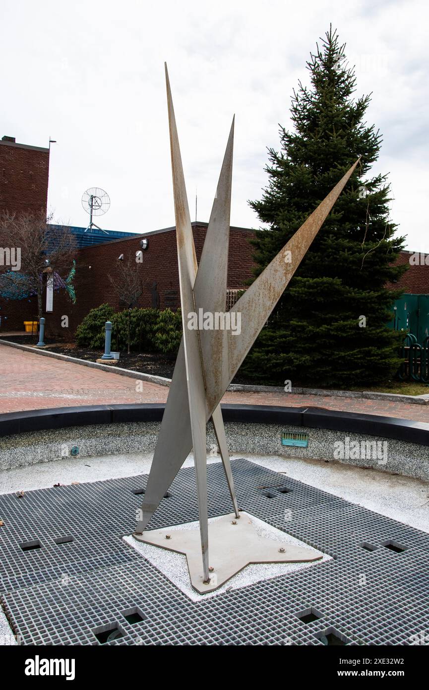 Sternskulptur am Place 1604 in Dieppe, New Brunswick, Kanada Stockfoto