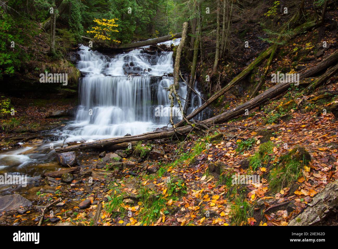 Wagner Falls State Scenic Site, Michigan Stockfoto