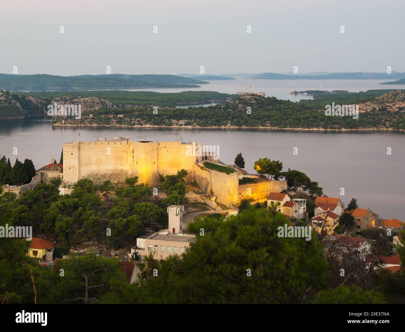 Saint Michel Schloss in Sibenik, Kroatien Stockfoto