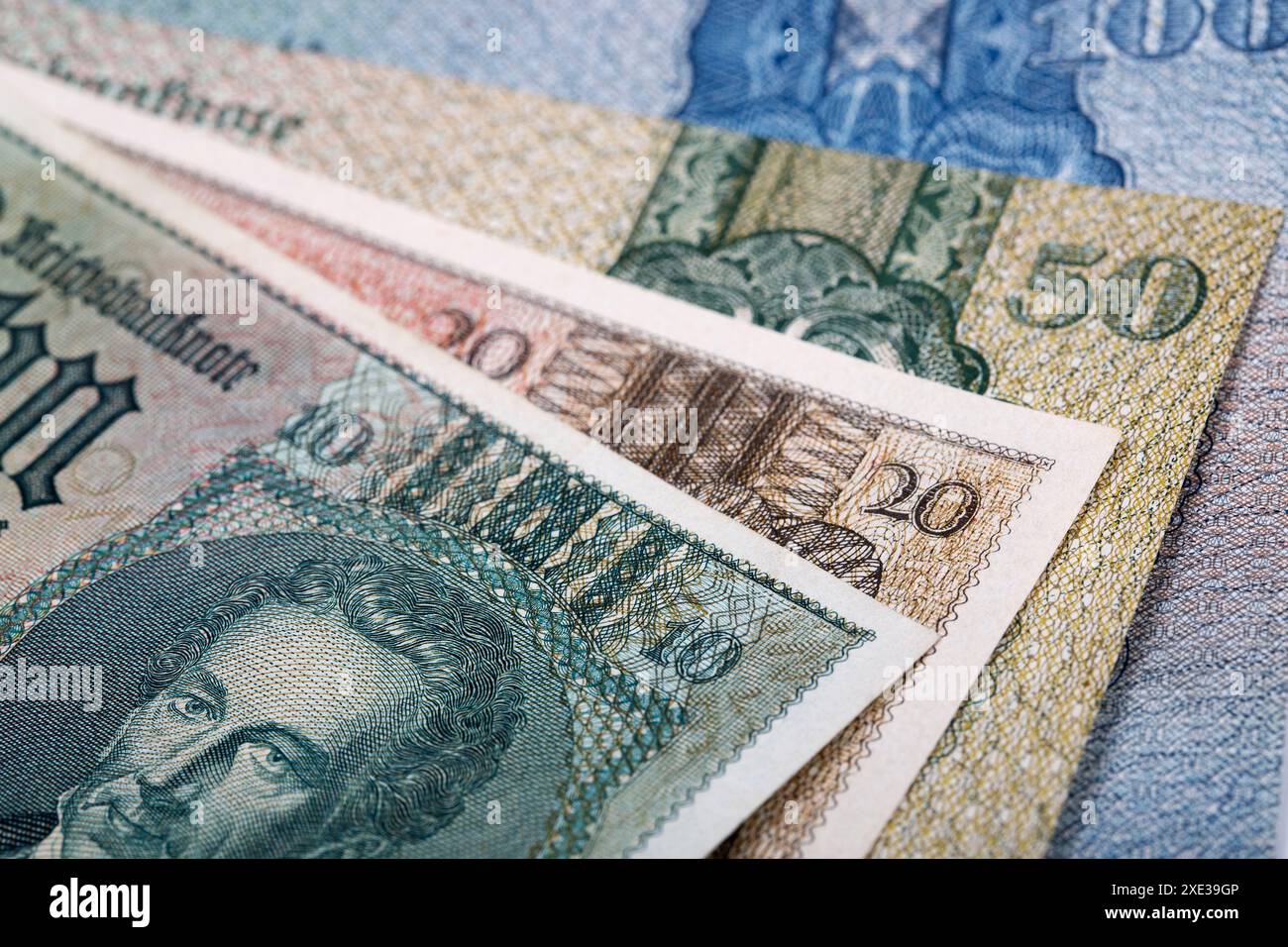 Altdeutsch Mark einen Geschäftshintergrund Stockfoto