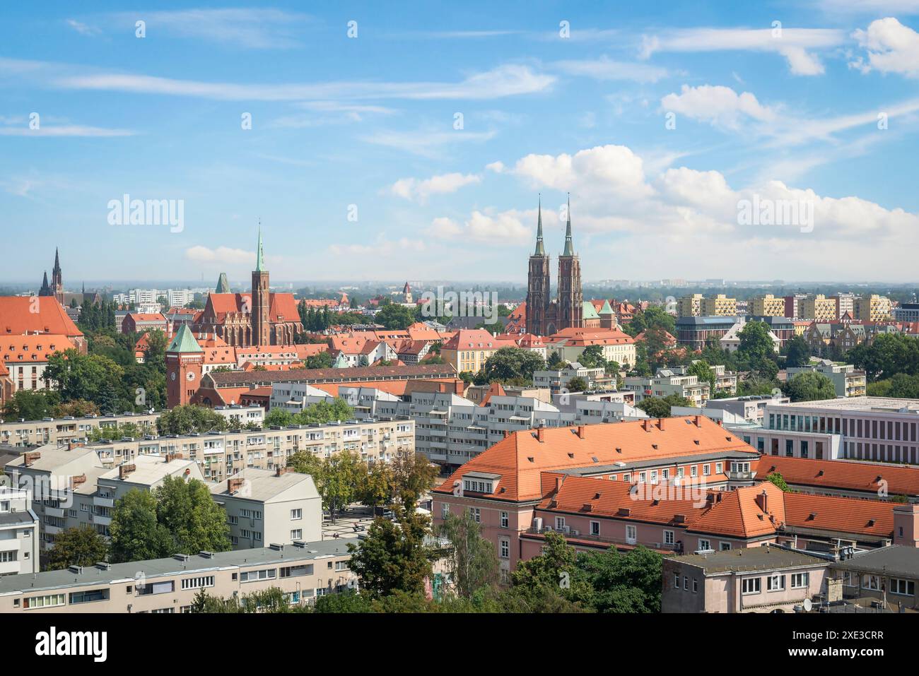 Luftaufnahme von Breslau Stockfoto Luftaufnahme von Breslau Stockfoto