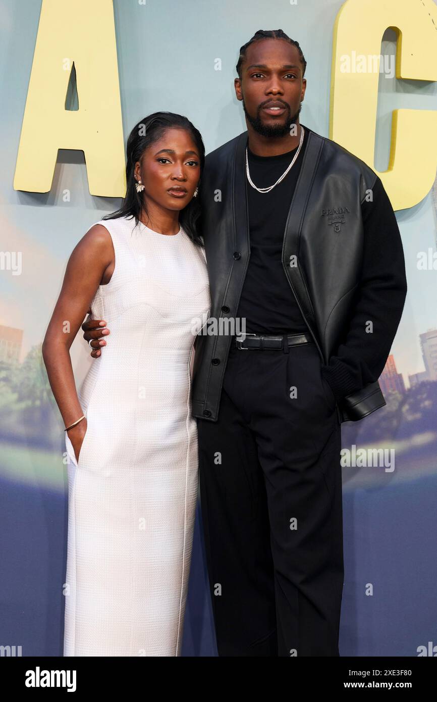 London, Großbritannien. Juni 2024. Adelayo Adedayo und Tosin Cole nehmen an der Supacell Global Premiere im Odeon Luxe im Londoner West End Teil. (Foto: Cat Morley/SOPA Images/SIPA USA) Credit: SIPA USA/Alamy Live News Stockfoto