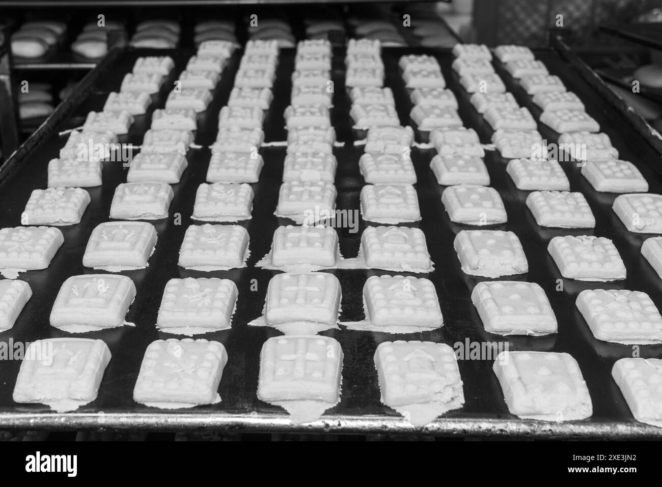 Aniskekse in einer Weihnachtsbäckerei Stockfoto
