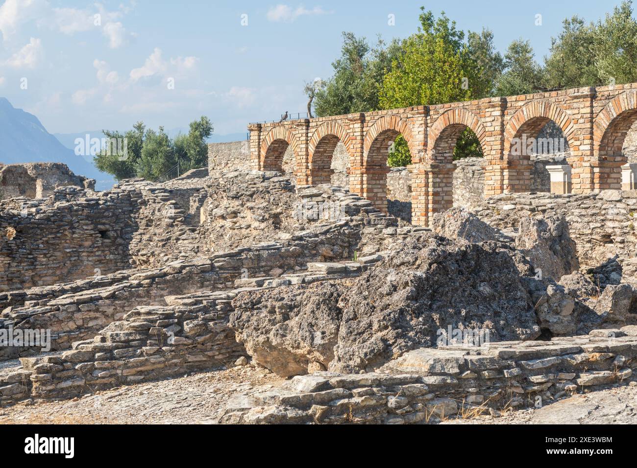 Reiseziel Italien. Grotten von Catullus - Grotte di Catullo - antike römische Villa in Sirmione Stockfoto
