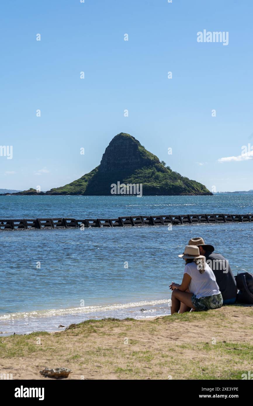 Chinaman's hat in Honolulu, HI, USA Stockfoto