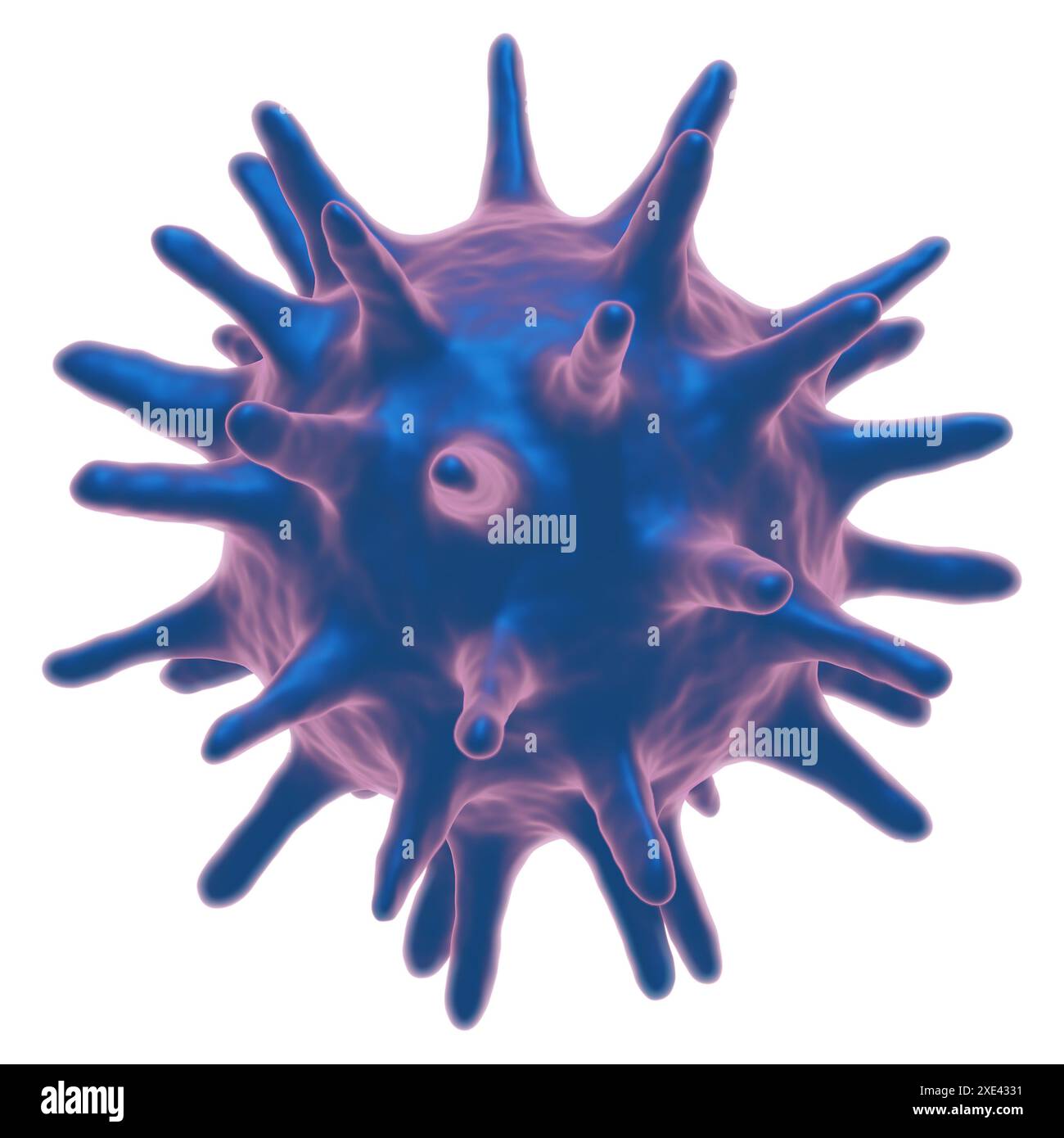 3D-Rendering von Grippe oder Virus für epidemische Krankheit Stockfoto