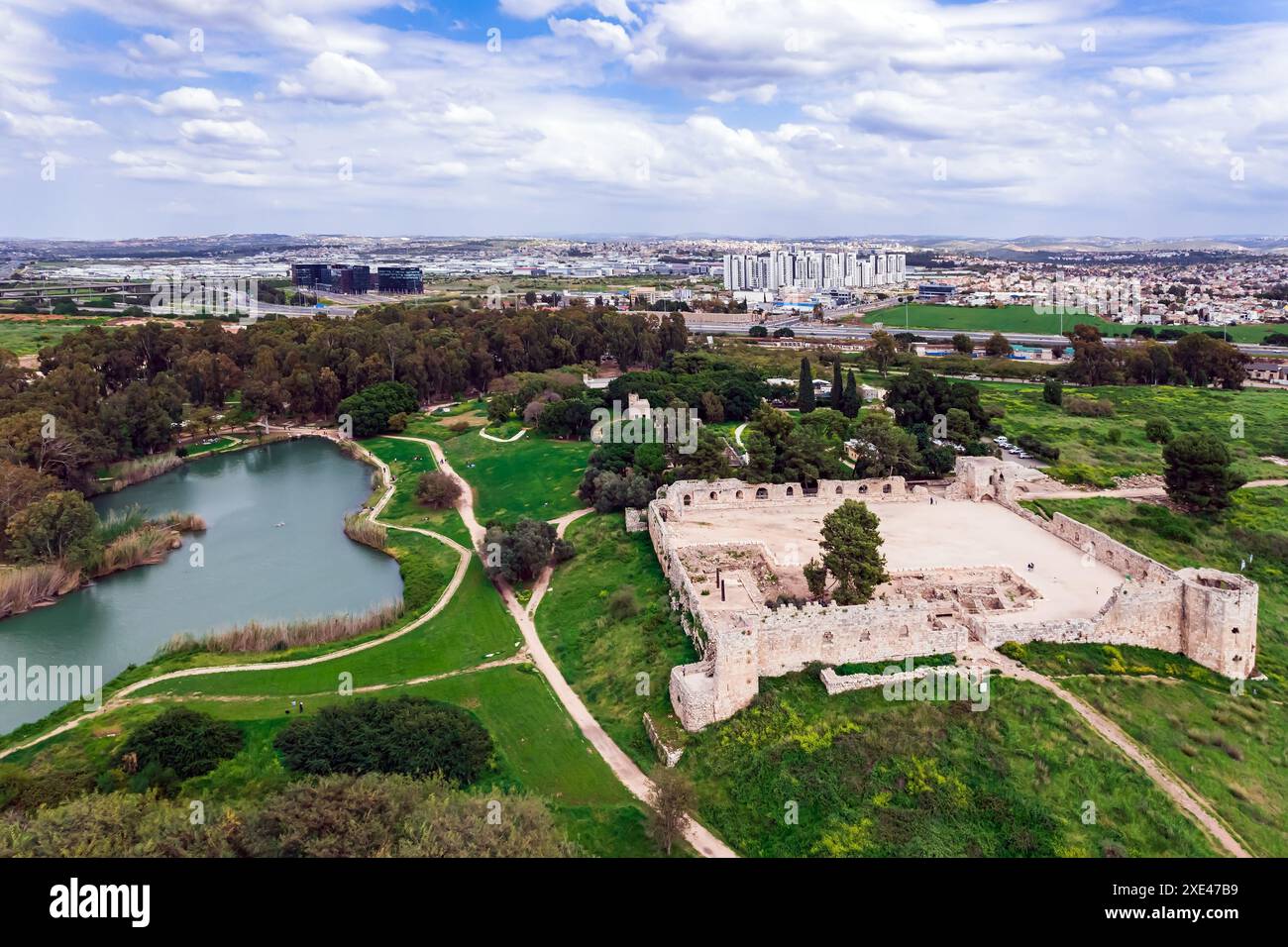 Die antike Stadt Antipatris Stockfoto