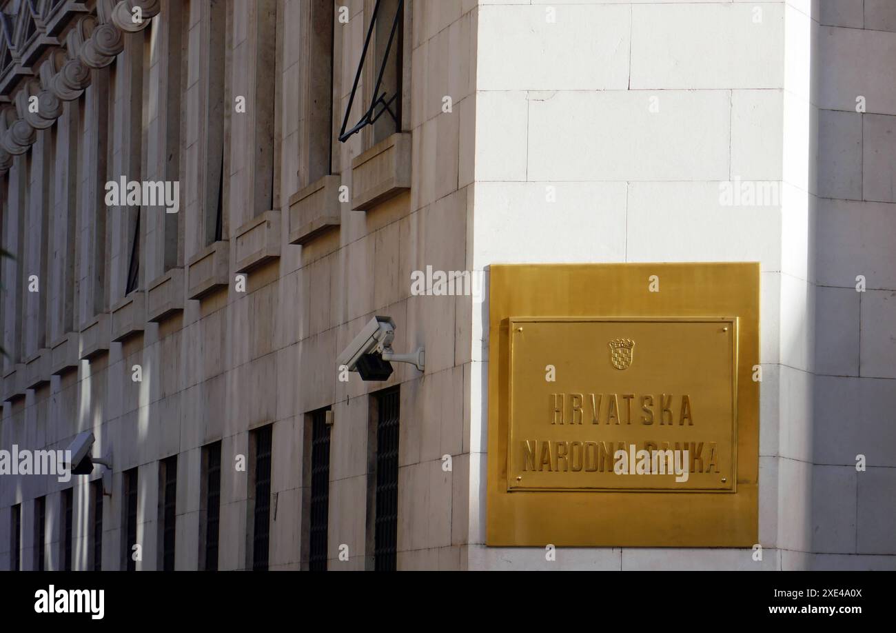 Kroatische Nationalbank in Zagreb Stockfoto