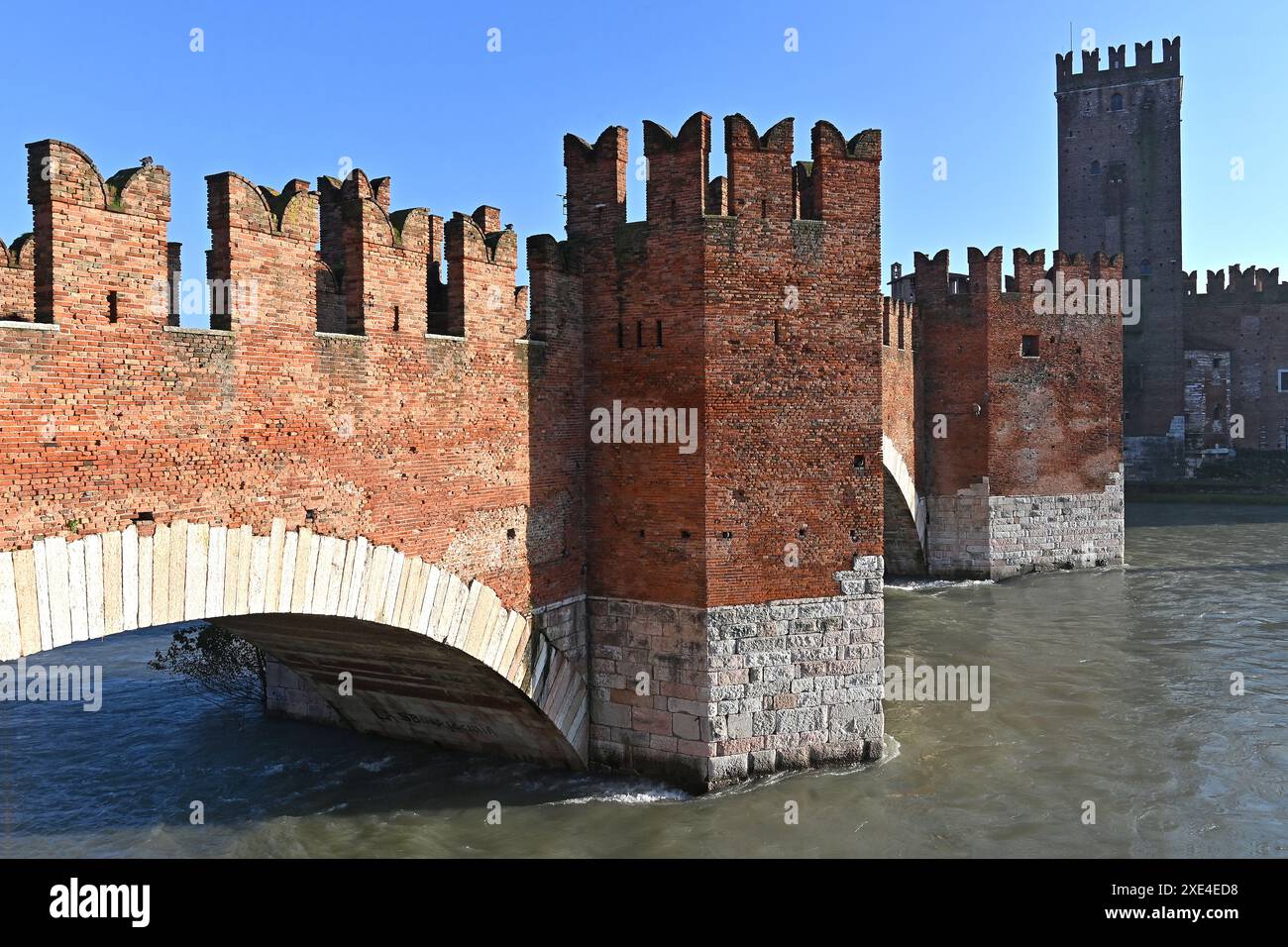 Scaligero-Brücke, Verona, Italien Stockfoto