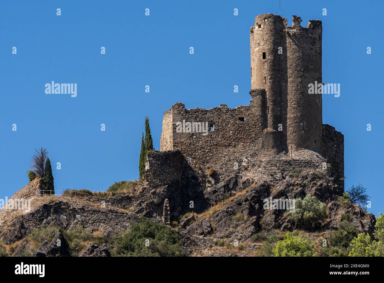 Dorf Lastours Stockfoto