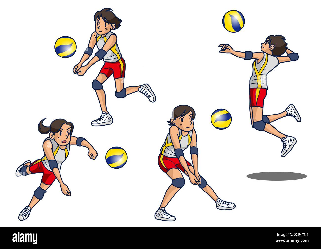 Frauen Volleyball spielen Stockfoto