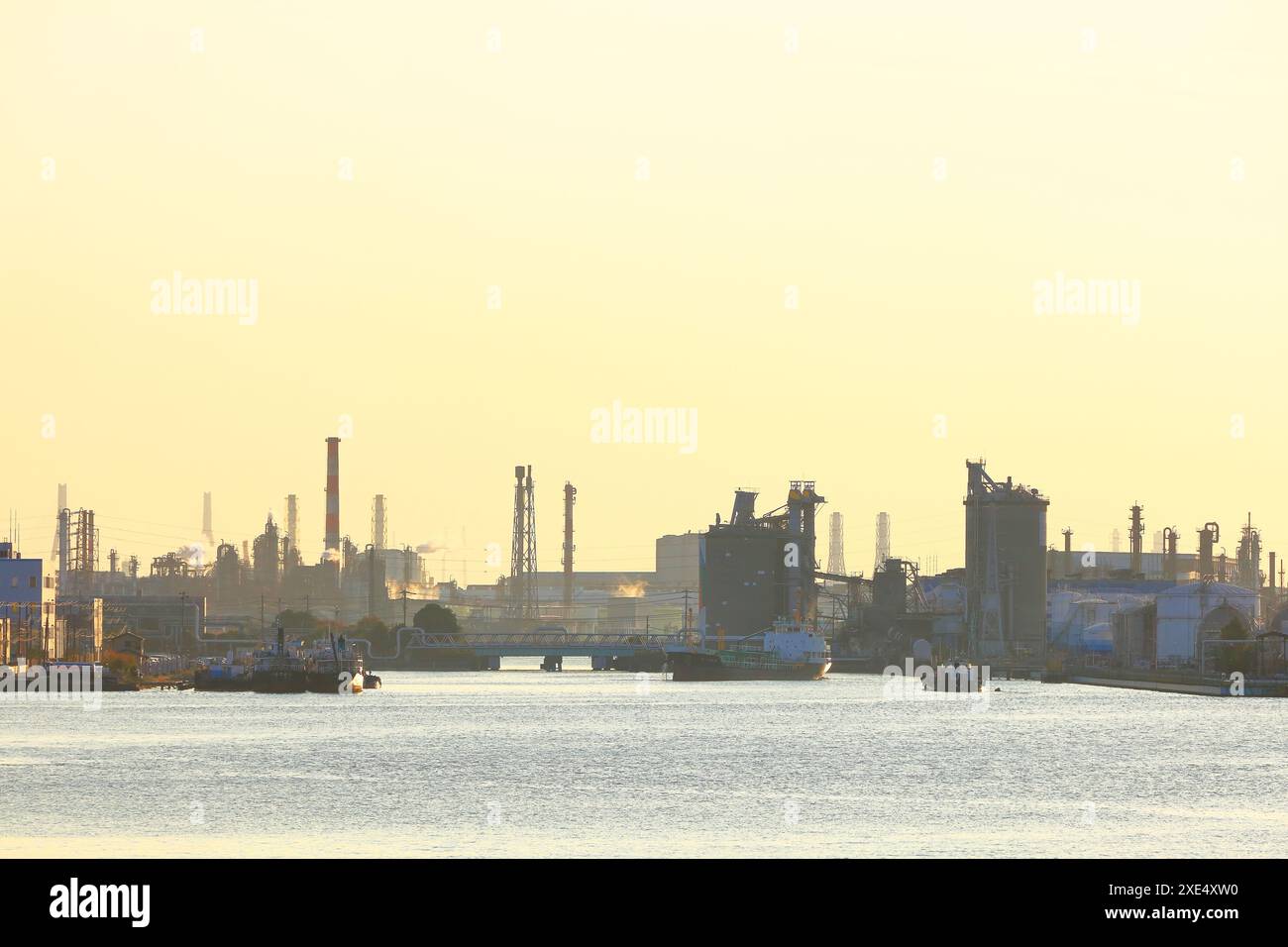 Kanagawa Präfektur Kawasaki City Industriekomplex Stockfoto