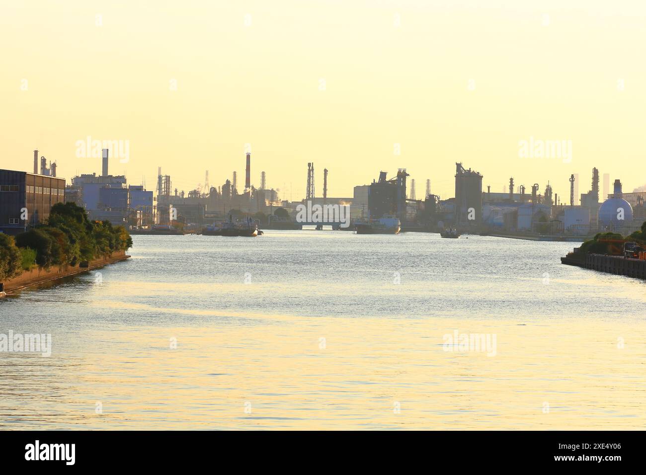 Kanagawa Präfektur Kawasaki City Industriekomplex Stockfoto