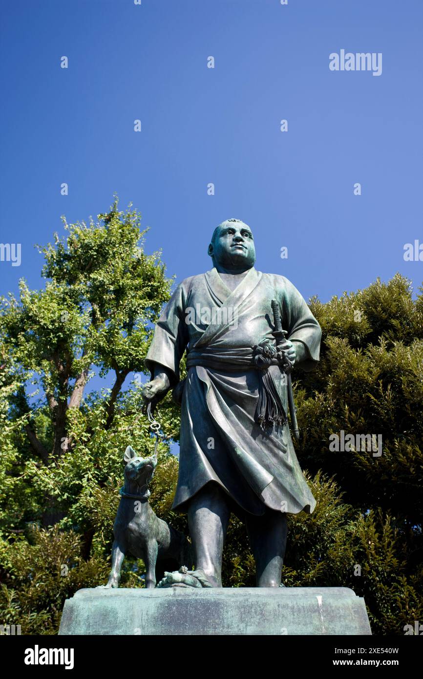 Statue von Takamori Saigo im Ueno-Park Stockfoto