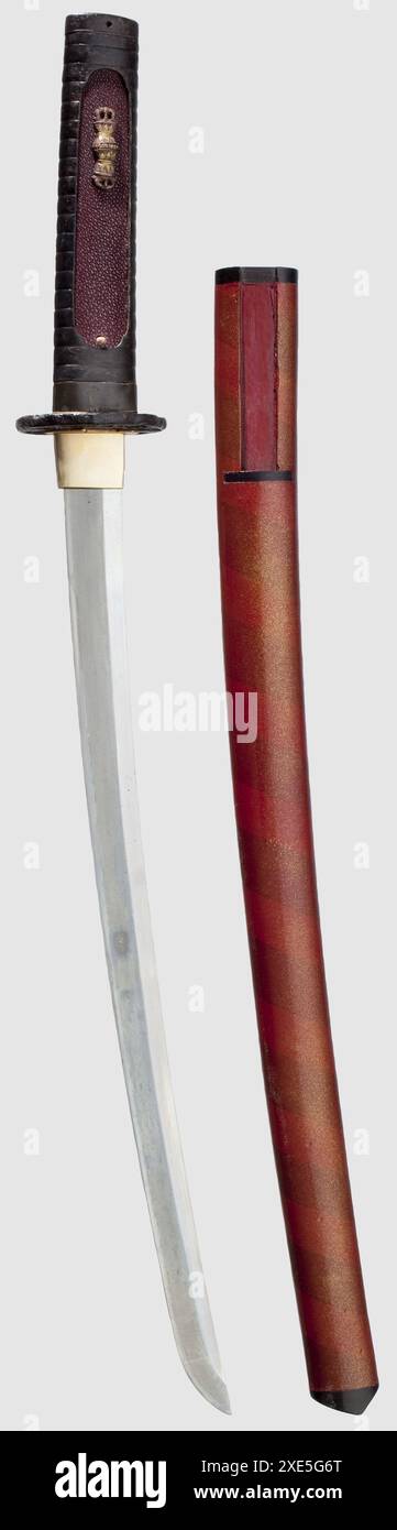 Waffen, Schwerter, Asiatisch, Wakizashi, Schwert, Japan, 16. Jahrhundert, EIGENTUM FREIGEGEBEN Stockfoto