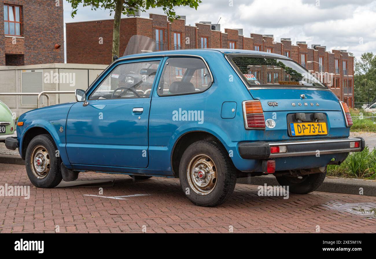 Lelystad, Niederlande, 16.06.2024, Classic Honda Civic 1200 ab 1979 beim National Old Timer Day Stockfoto