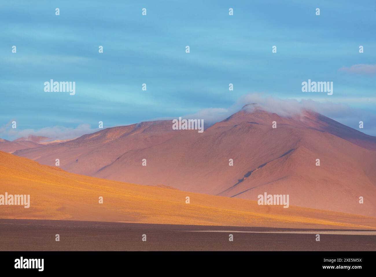 Desierto de Salvador DalÃ­ ist eine steinige Wüste inmitten des Eduardo Avaroa Andenfauna Nationalparks in Bolivien Stockfoto