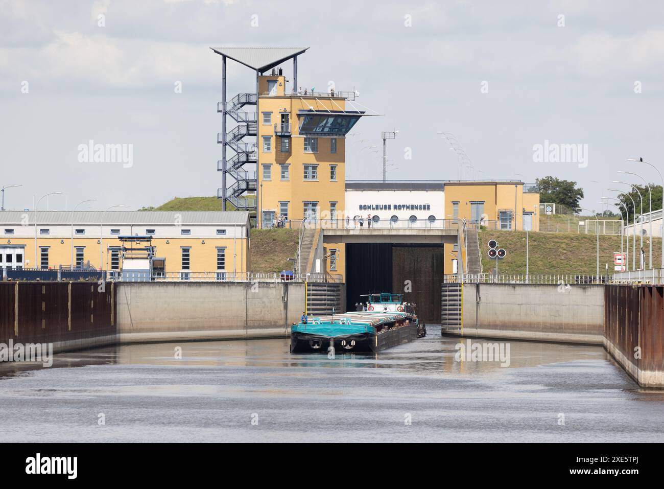 Bilder der Magdeburger Rothesee Hohenwarthe-Wasserstraße Stockfoto