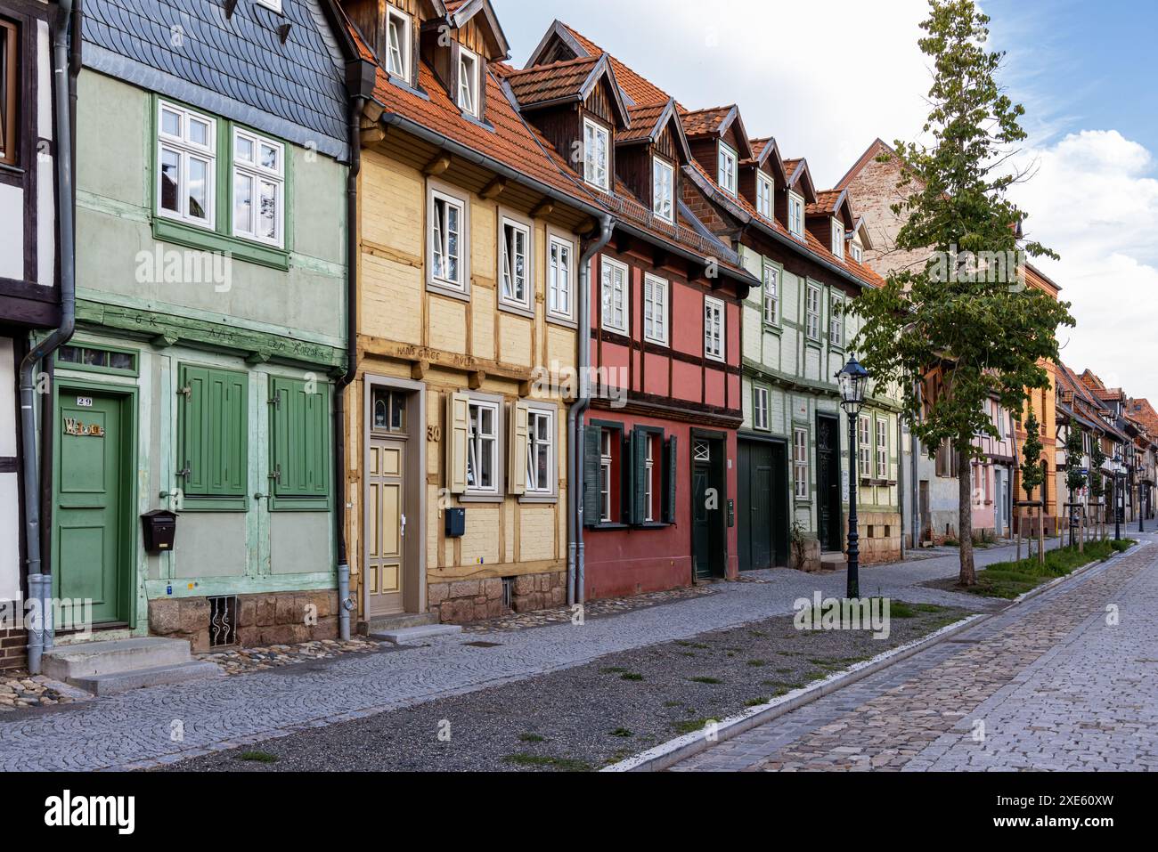 Bilder aus der Weltkulturerbestadt Quedlinburg Harz Stockfoto