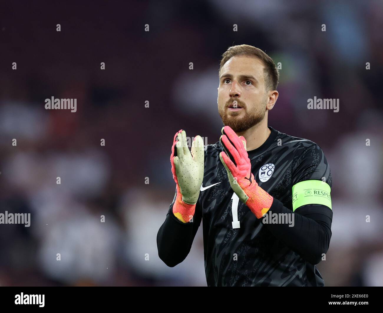 Köln, Deutschland. Juni 2024. Jan Oblak von Sloweniens beim Spiel der UEFA-Europameisterschaft im Kölner Stadion. Der Bildnachweis sollte lauten: David Klein/Sportimage Credit: Sportimage Ltd/Alamy Live News Stockfoto