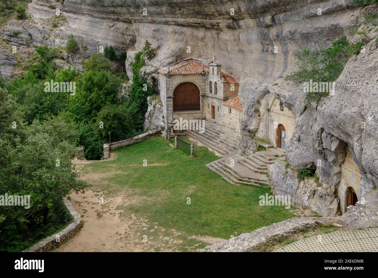 Cave Eremitage of San BernabÃ Stockfoto