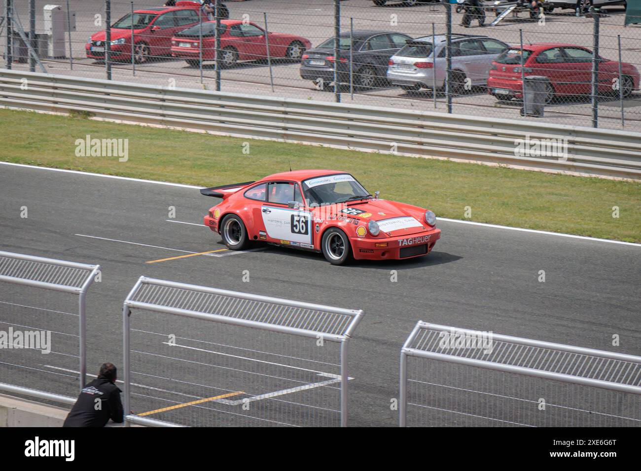 Los Arcos, Spanien-25. Mai 2024: 1974 Porsche 911 3,0 RS (Ducktail) auf Circuito de Navarra Stockfoto