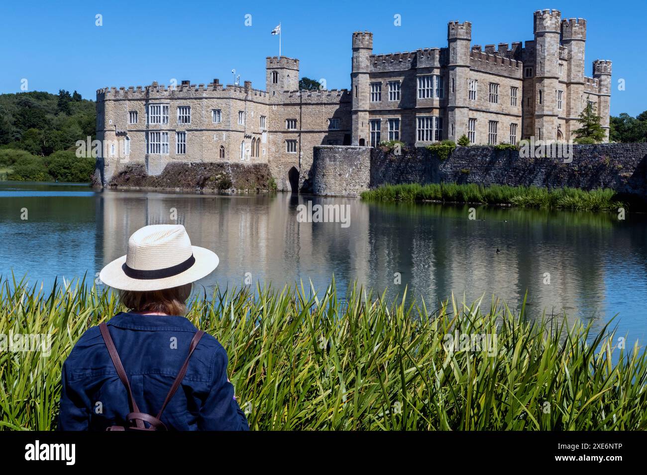 Besucher von Leeds Castle Kent UK Stockfoto
