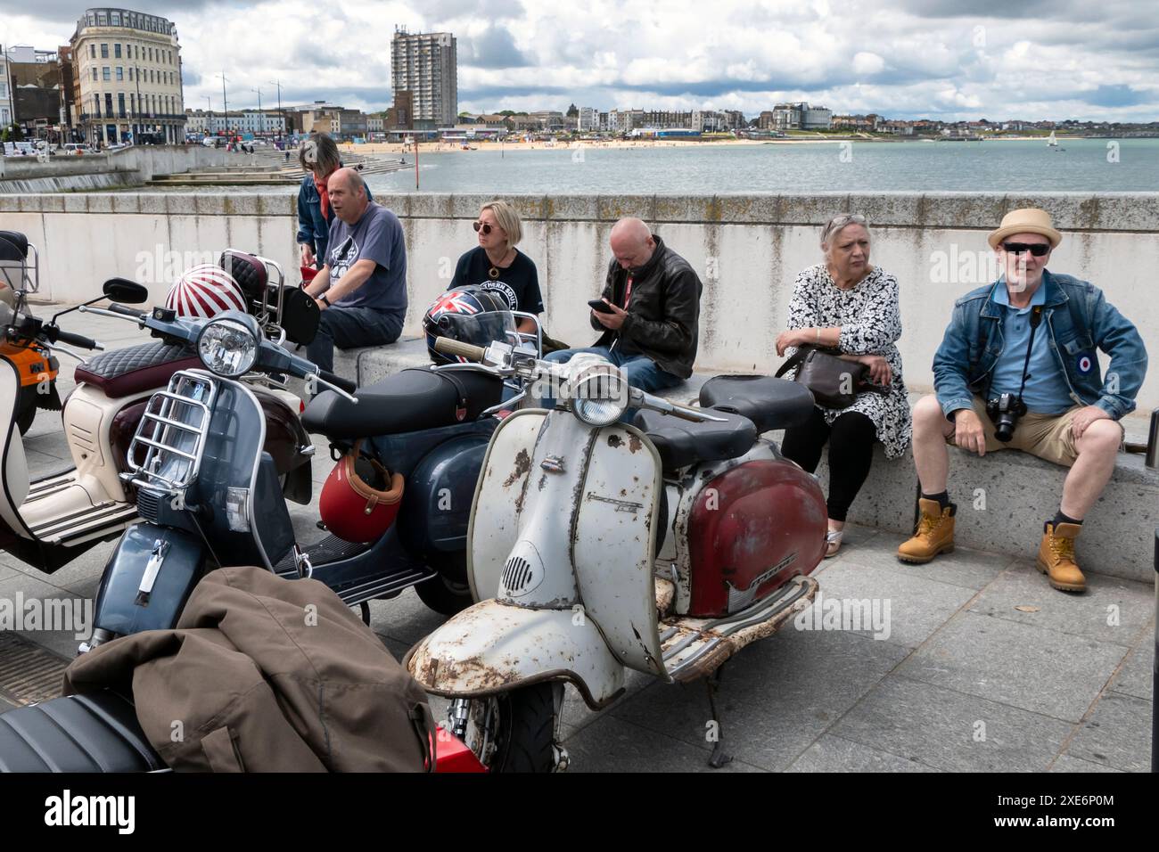 Big 7 Roller Rally in Margate Kent Großbritannien Stockfoto