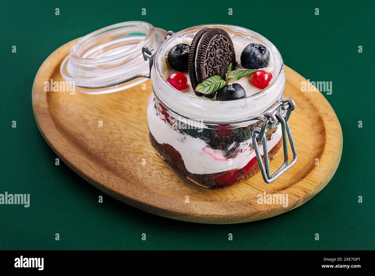 Oreo Zartbitterschokolade mit Sahne Stockfoto