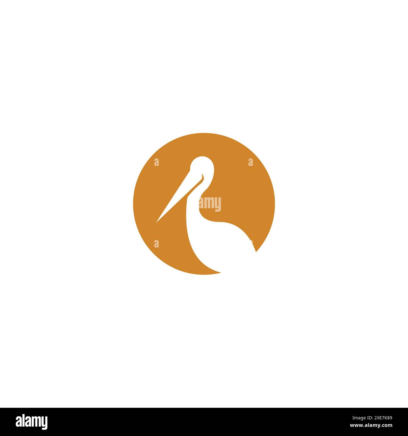 Pelican Vogel Logo Vektor Illustration. Pelikan-Symbol Stock Vektor