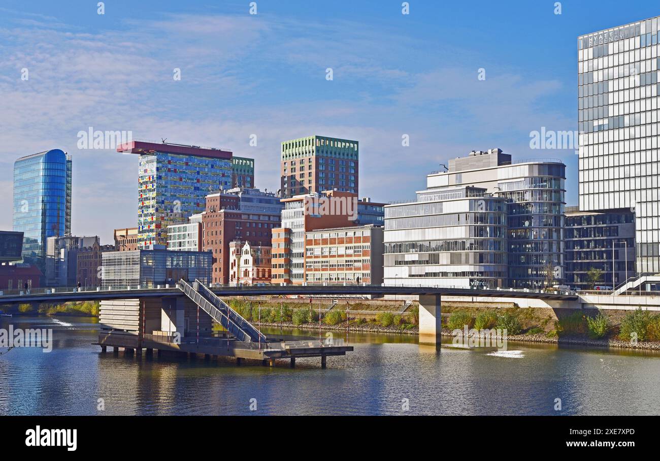 Medienhafen, Hafen, Düsseldorf, NRW, Deutschland Stockfoto