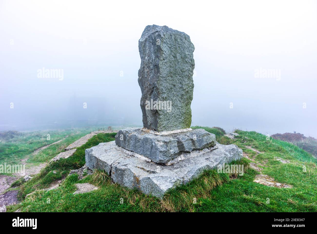 Denkmal für RoldÃ¡n (Puerto de IbaÃ±eta) Stockfoto