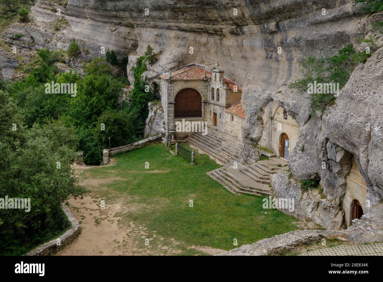 Cave Eremitage of San BernabÃ Stockfoto