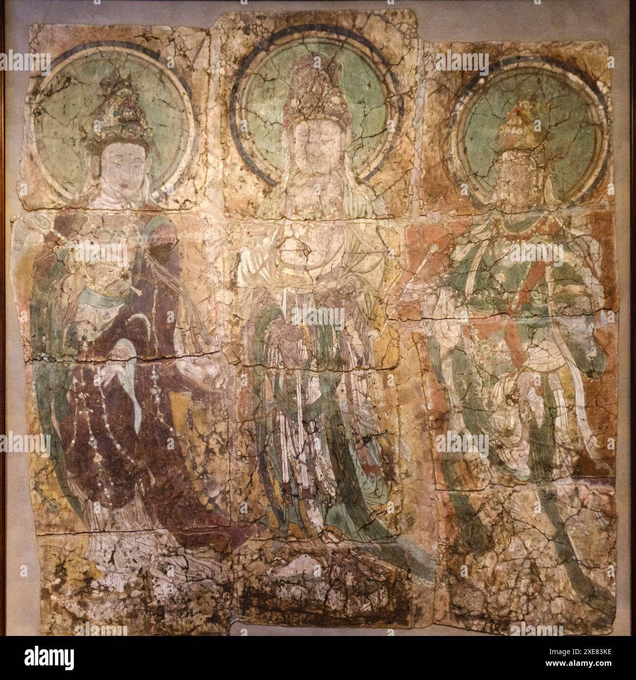 Drei Bodhisattvas Stockfoto