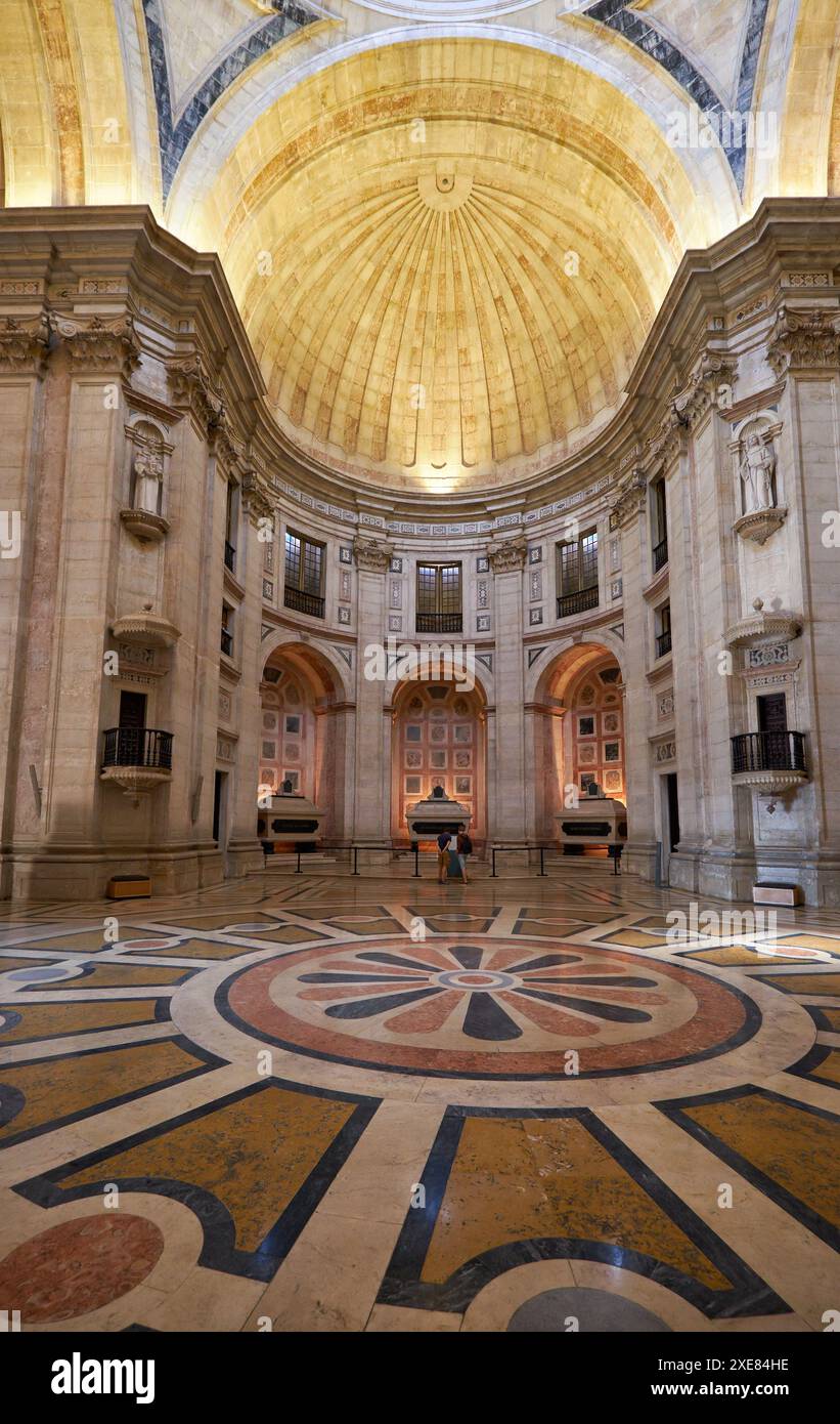 Das Innere des National Pantheon, der ehemaligen Kirche Santa Engracia. Lissabon. Portugal Stockfoto