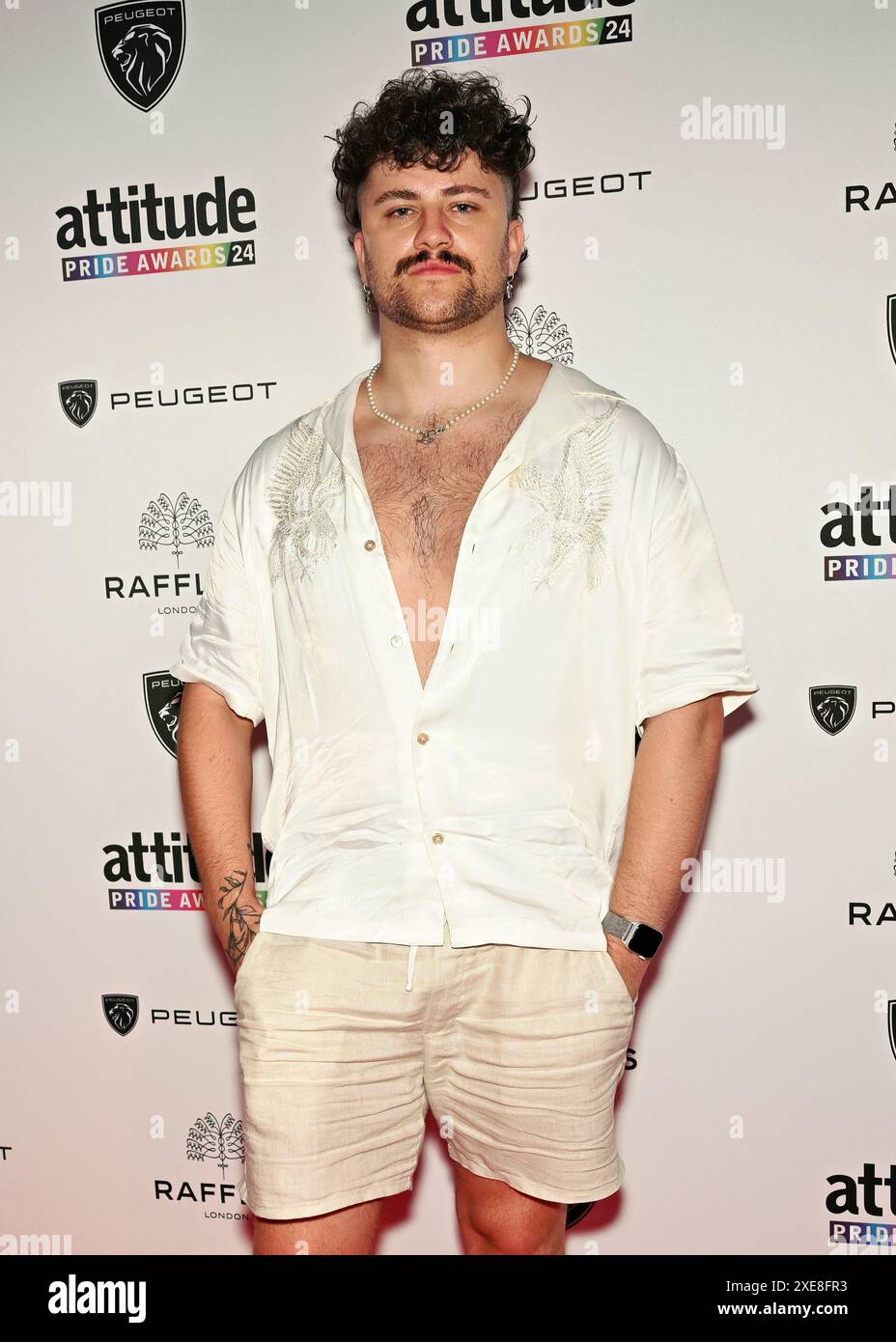 LONDON, GROSSBRITANNIEN. Juni 2024. Max Hovey nimmt an den Attitude Pride Awards 2024 im Raffles London, The OWO, London, UK, Teil. Quelle: Siehe Li/Picture Capital/Alamy Live News Stockfoto