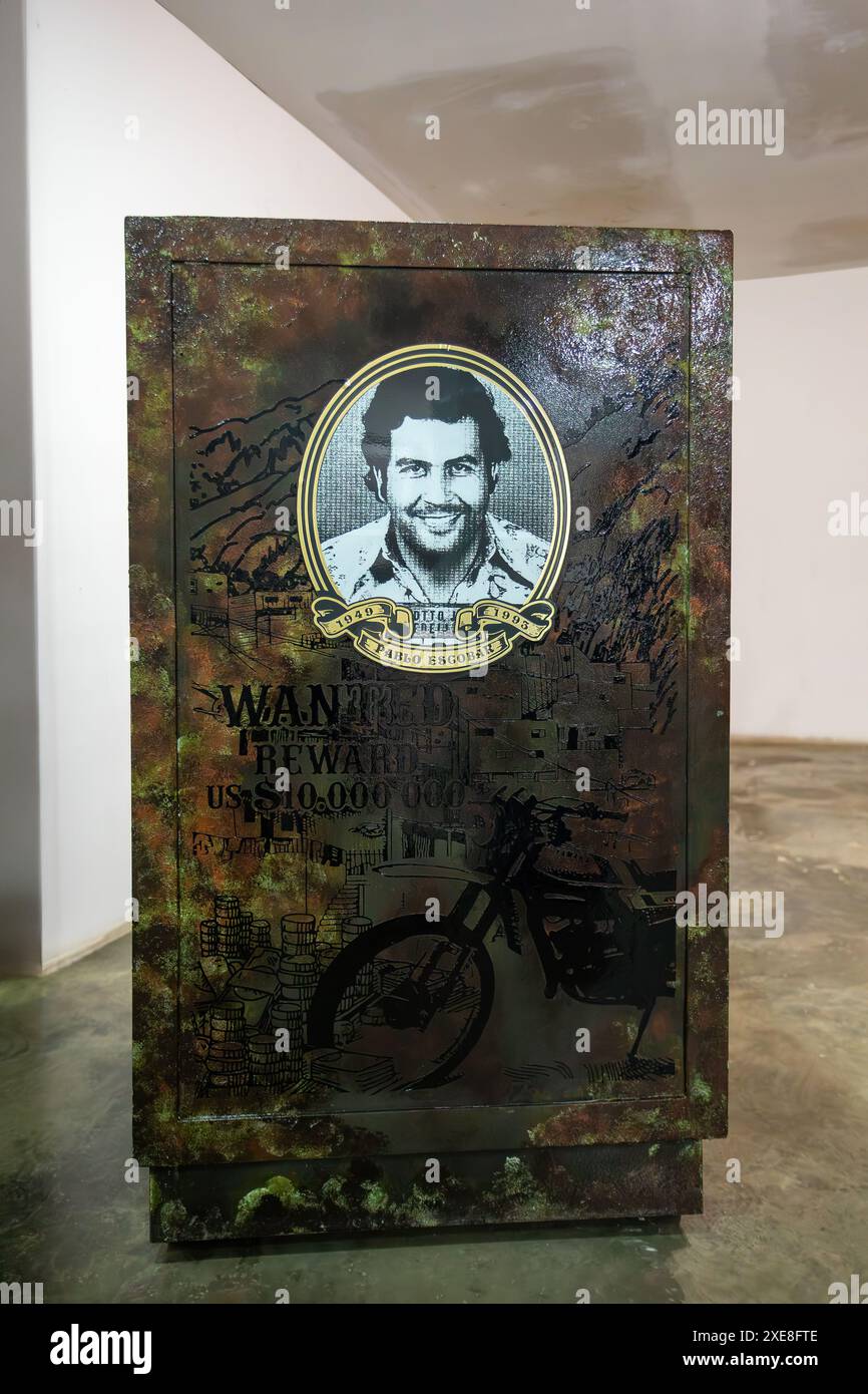 Freilichtmuseum des berühmten Drogenhändlers Pablo Escobar in Medellin Kolumbien Stockfoto