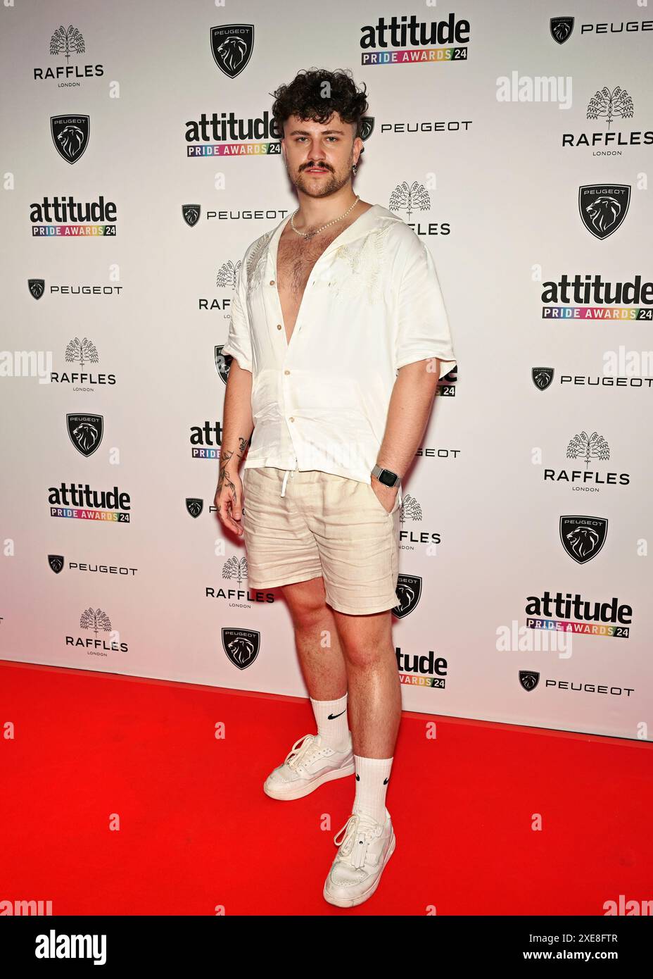 LONDON, GROSSBRITANNIEN. Juni 2024. Max Hovey nimmt an den Attitude Pride Awards 2024 im Raffles London, The OWO, London, UK, Teil. Quelle: Siehe Li/Picture Capital/Alamy Live News Stockfoto