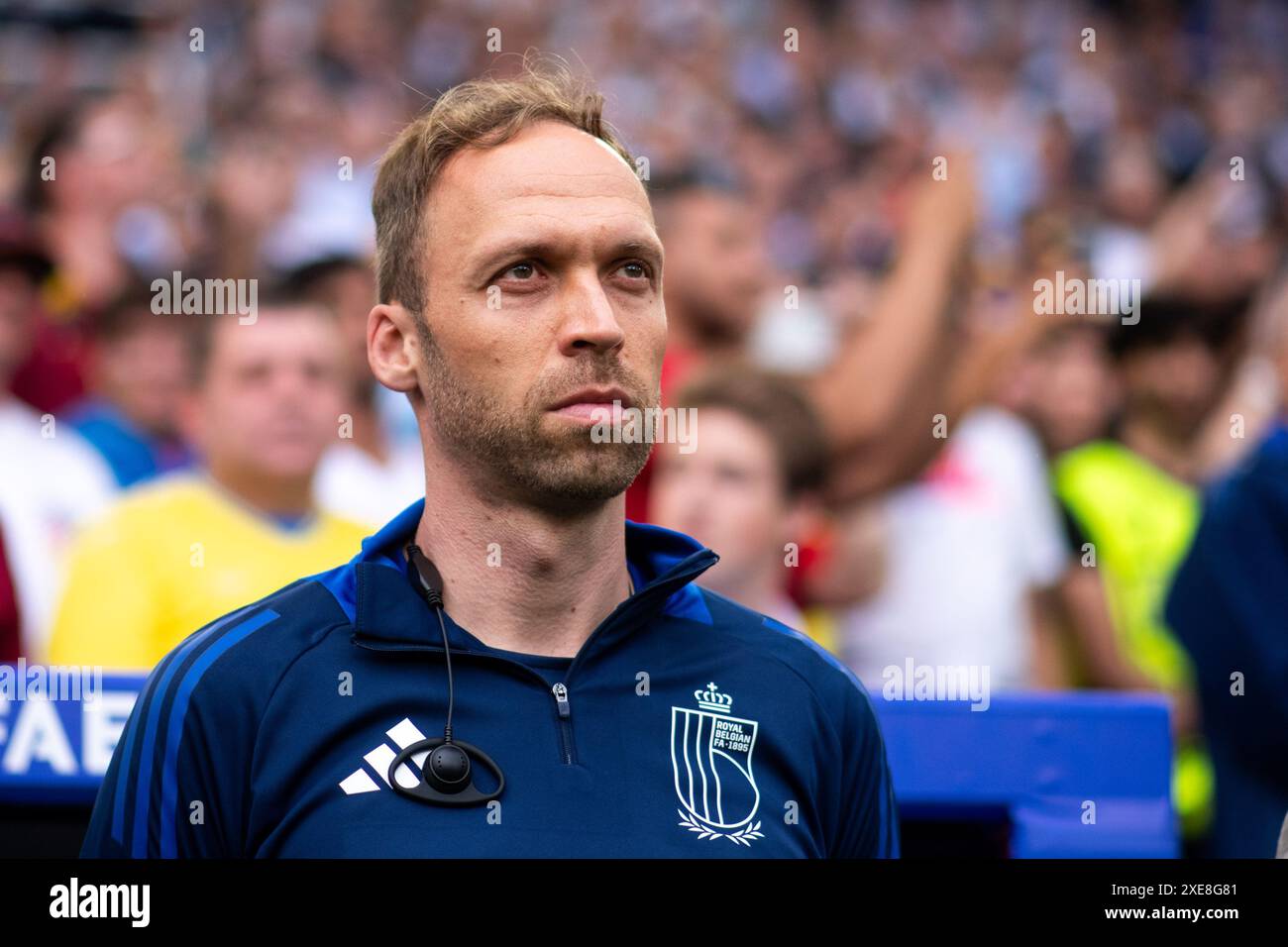 Andreas Hinkel (Belgien, Co-Trainer), GER, Ukraine (UKR) gegen Belgien (BEL), Fussball Europameisterschaft, UEFA EURO 2024, Gruppe E, 3. Spieltag, 26.06.2024 Foto: Eibner-Pressefoto/Michael Memmler Stockfoto