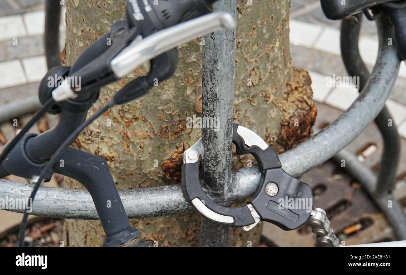 Fahrradschloss Stockfoto