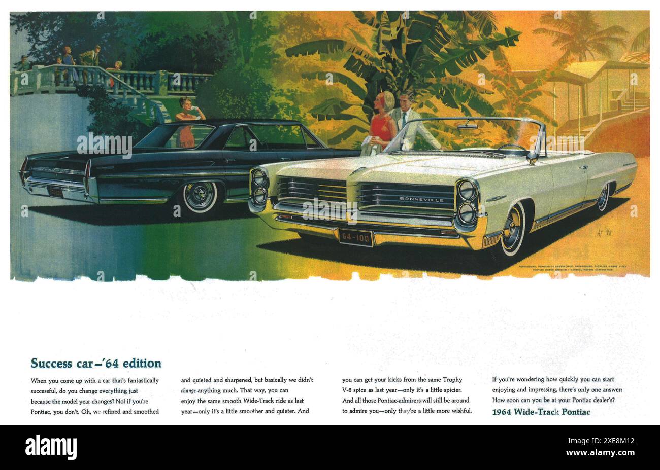 1964 Pontiac Bonneville Catalina Wide Track Ad - Success Car '64 Edition Stockfoto