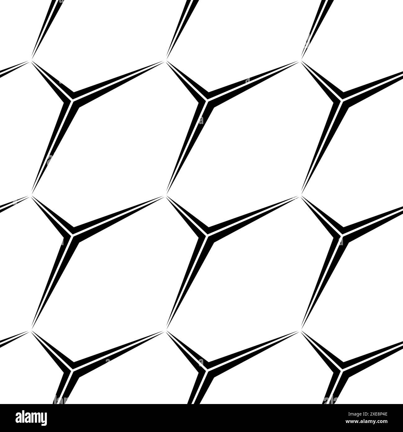 Abstraktes geometrisches Muster mit Streifen, Linien. Nahtloser Vektorhintergrund. Weißes und schwarzes Ornament. Modernes, vernetztes Grafikdesign. Stockfoto