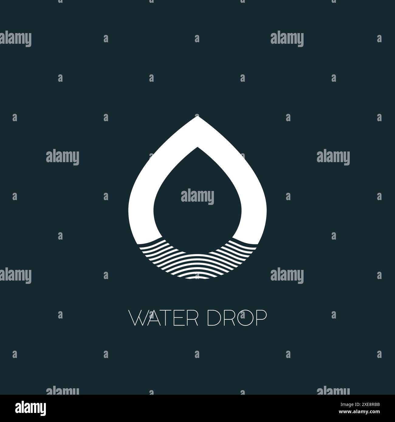 Abstrakte Vektorvorlage mit Wassertropfen-Logo. Water Drop Logo Design Vektor lineare unendliche Form. Stock Vektor
