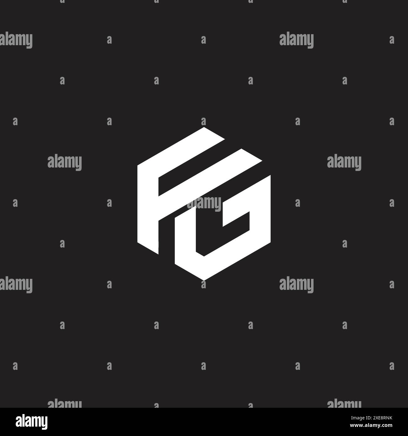 Buchstaben FG, GF, F, G Business Logo Initial Based Monogramm Icon Vektor. Stock Vektor