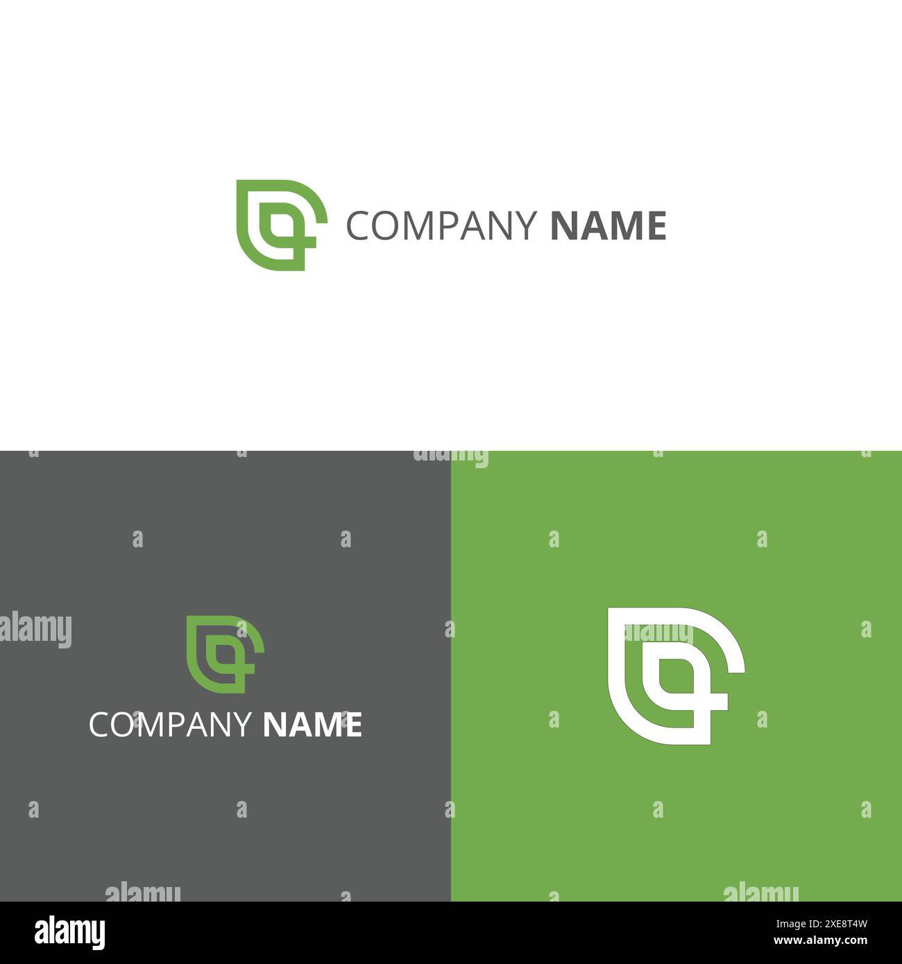 Initial cq, qc Modern Logo Icon Design. Designvorlage Letter cq Alpha Logo Stock Vektor