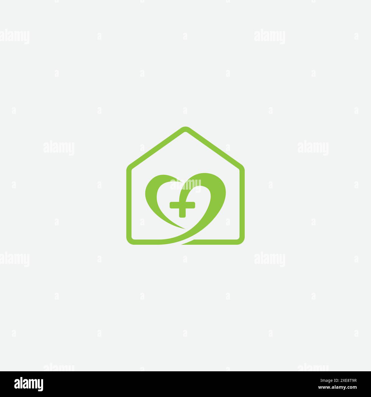 Gesundheitswesen Heim medizinisches Logo Illustration Vektor Vorlage Stock Vektor